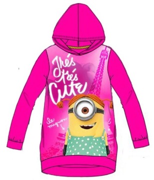 MINIONKI SUKIENKA Z KAPTUREM TUNIKA MINIONS R98 3Y