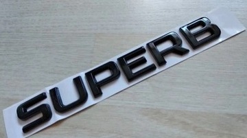 Эмблема-надпись SKODA SUPERB, черный глянцевый OEM QUALITY*