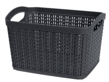 Koszyk prostokątny organizer WILLOW 3,3L grafitowy