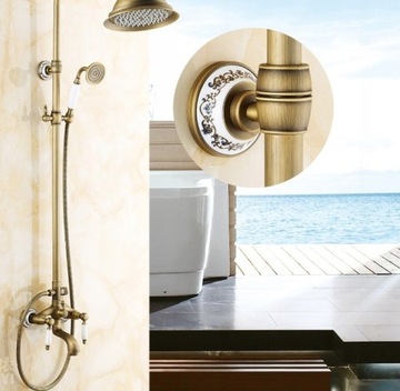 РЕТРО КРАН ДЛЯ ВАННЫ, ЗОЛОТОЙ ДУШ