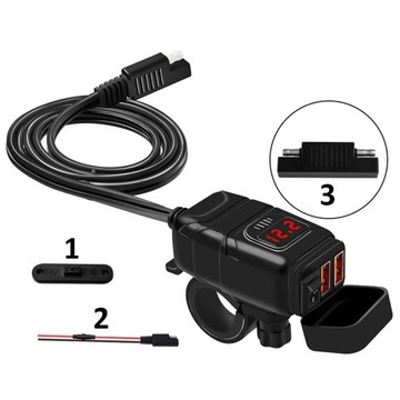 Зарядное устройство для мотоцикла FreedConn, 2 порта USB QC3.0, быстрое