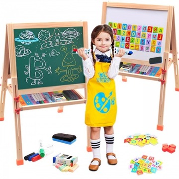 DREWNIANA TABLICA magnetyczna KREDOWA magnes 45x90