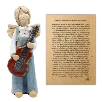 ANIOŁEK ANIOŁ Stróż Figurka prezent urodziny imieniny gitara mikołaj święta