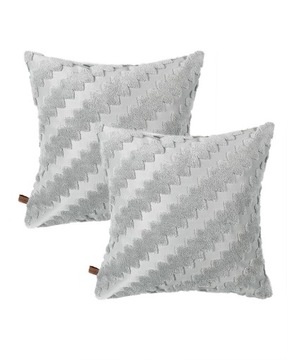 Szare Poszewki dekoracyjne 2szt 45x45cm na zamek