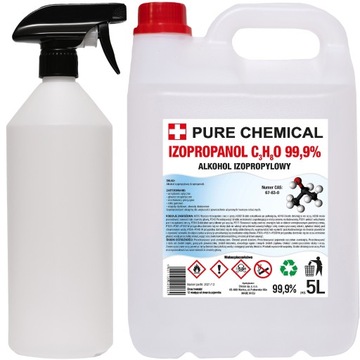 IZOPROPANOL ODTŁUSZCZACZ IPA 99,9% 5l odtłuszczania + rozpylacz