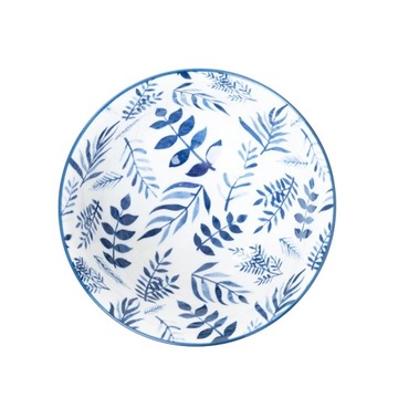 НАВИА Тарелка обеденная, темно-синий, с листьями, 27 см, ХОМЛА