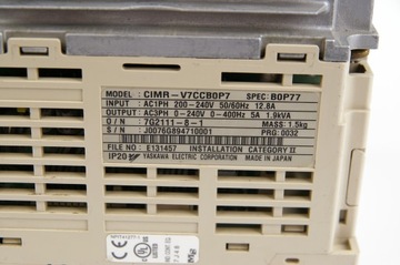 Инвертор Yaskawa CIMR-V7CCB0P7 ПОВРЕЖДЕН