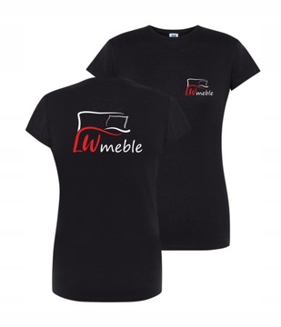 Koszulka T-shirt NAZWA/LOGO firmy własne logo przód i tył odzież firmowa