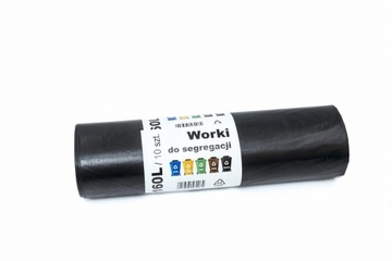 WORKI NA ŚMIECI 160 L 10 SZTUK DO KOSZA MOCNE CZARNE 98x84CM LDPE