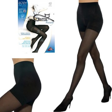 Rajstopy Gatta Body Relax Medica 40 den nero 4-L