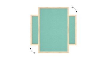 Пробковая доска мятная пробка 90x60 деревянная рамка