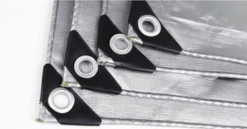 Брезент 4х6м Серебристый, УФ-армированный, Прочный и Толстый, ВОДО- И МОРОЗОСТОЙКИЙ