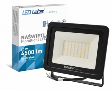 Halogen naświetlacz LED slim lampa 50W IP65 NW