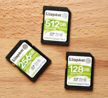 Карта Kingston SDXC Canvas SelectPlus 4K UHD 128 ГБ