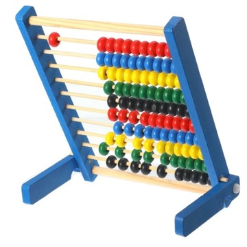 ДЕРЕВЯННЫЙ ШКОЛЬНЫЙ АБАБУС, 10-РЯДНЫЙ, ЦВЕТНОЙ
