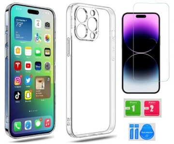 ETUI CLEAR CASE aparat do IPHONE 14 PRO Max +SZKŁO