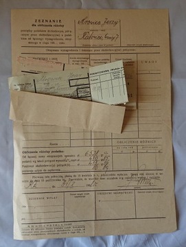 DOKUMENTY PODATKOWE. ZEZNANIE. KATOWICE 1938.