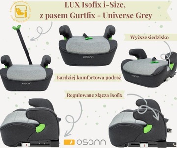 ПОДСТАВКА-БУСТЕР ДЛЯ СИДЕНЬЯ Osann LUX с Isofix 15-36 кг