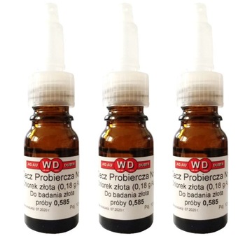 Ciecz Probiercza 10ml CHLOREK ZŁOTA 0,18g Au 3x