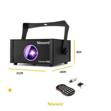 Профессиональный лазер для вечеринок Corvus RGB Beamz DMX
