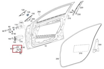 MERCEDES CLA TŘÍDA B W177 PANT DVEŘE LEVÝCH SPODNÍ PŘEDNÍ OE