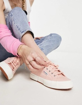 Superga NH2 ejo różowe sznurowane trampki platforma 38,5