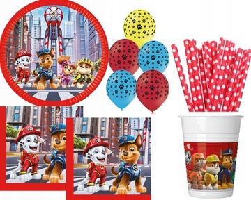 ZESTAW TALERZYKI KUBECZKI PAW PSI PATROL URODZINY