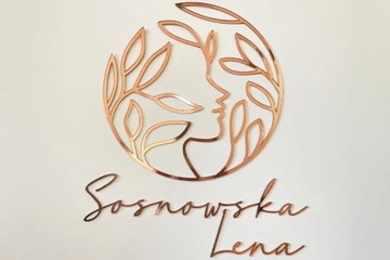 Логотип в виде буквы из плексигласа, золотое серебряное зеркало