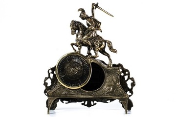 КАМИННЫЕ ЧАСЫ СВ. ЖОРЖА, НОВЫЕ, ЛАТУНЬ, ПОДАРОК!