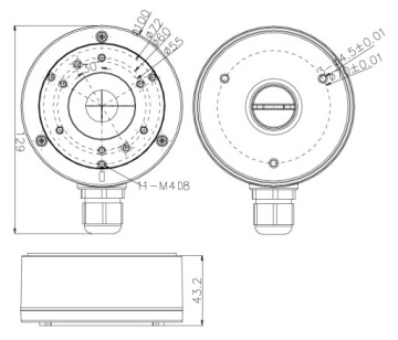Монтажная коробка Hikvision DS-1280ZJ-XS