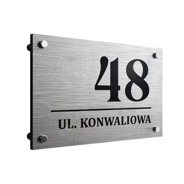 Aluminiowa tablica z numerem na płot elewację