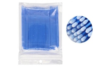 Aplikatory microbrush do rzęs niebieskie