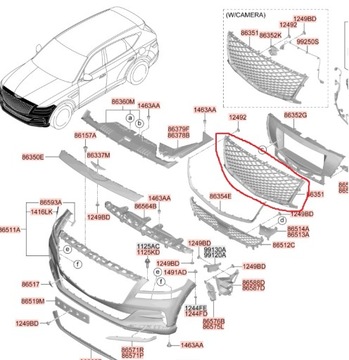 VOLANT VZDUCHU STOJAN MASKA GENESIS GV80 3,5T 2021+ USA