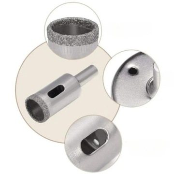 OTWORNICE WIERTŁA DIAMENTOWE DO GRESU, PŁYTEK, GLAZURY, SZKŁA, KORONKI