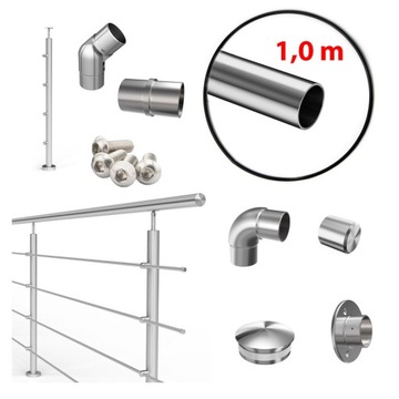 Elementy balustrady ATLANTA - Rura Ø42,4 x 2,0 x 1000 mm, stal nierdzewna