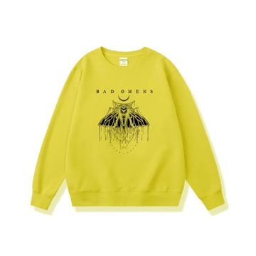 Bad Omens Print Sweatshirt Funny Moth Graphic Pull