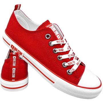 trampki damskie czerwone Big Star buty KK274104 38