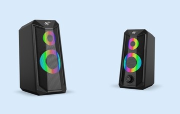 ДИНАМИКИ ДЛЯ ИГРОВОГО КОМПЬЮТЕРА HAVIT С RGB ПОДСВЕТКОЙ МИНИДЖЕК 3,5 ММ