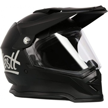 Kask Motocyklowy Motocrossowy 61CM XL Czarny Westt