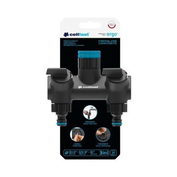 Садовый распределитель водопроводной воды с двухшланговыми клапанами CELLFAST
