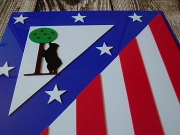 Atletico Madryt Новый герб для стены подарок для мужа мальчика