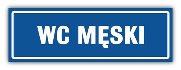 Tabliczka WC MĘSKI 30x10 cm UV