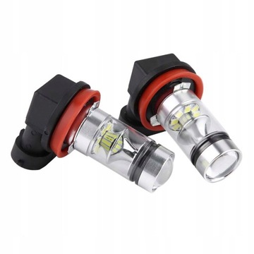 2X H11 6000 K Reflektor Reflektor LED