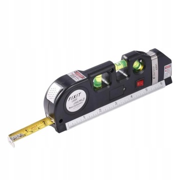 POZIOMICA LASEROWA Z MIARKĄ MIARA 250 cm LASER LED