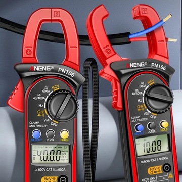Цифровой мультиметр с универсальными зажимами Aneng PN106Pro и ЖК-дисплеем