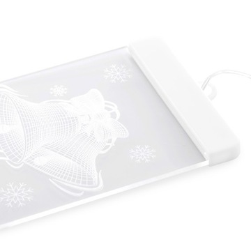 Оформление окна витражами светодиодные рождественские колокольчики