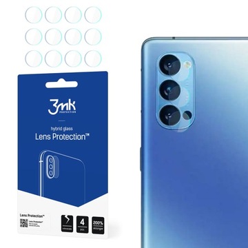 4x FOLIA SZKŁO HYBRYDOWE NA APARAT OBIEKTYW APARATU 3MK DO OPPO RENO 4 PRO