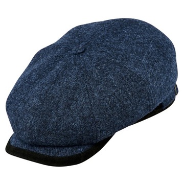 CZAPKA MALONE NIEBIESKI KASZKIET HARRIS TWEED 60CM