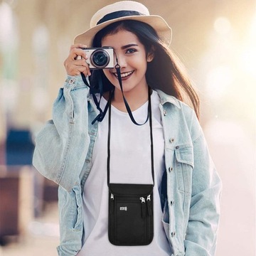 СУМКА ДЛЯ ПАСПОРТА СУМКА ДЛЯ ПУТЕШЕСТВИЯ ЧЕРНАЯ