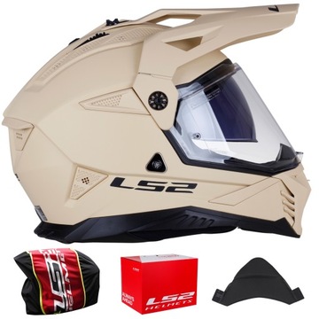 Kask LS2 MX702 Pioneer II Solid Matt Desert homologacja 22.06 Cross ATV